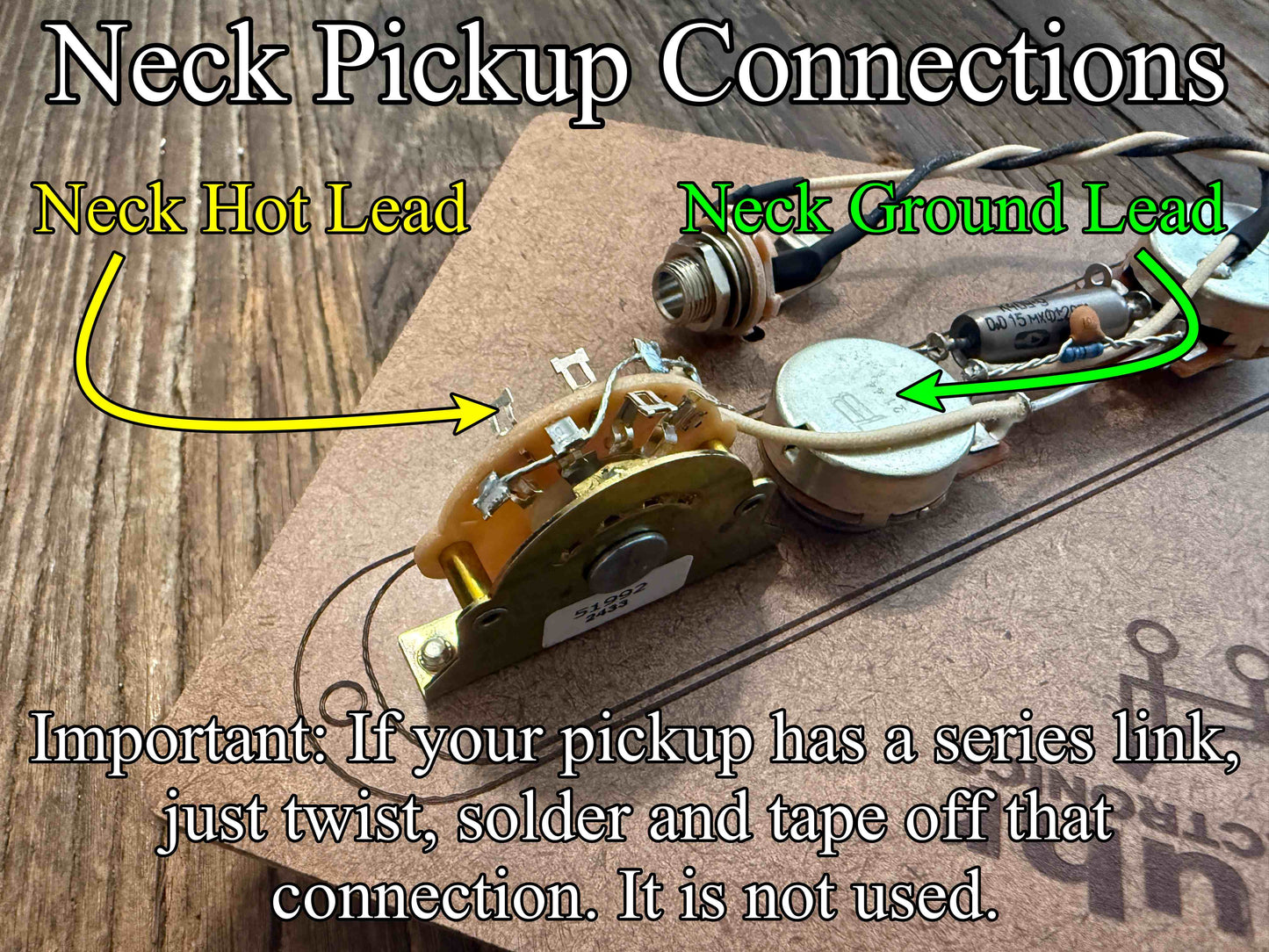 Limited Run | HH Telecaster Wiring Kit | Bourns Low-Friction 500 kΩ Pots, K40Y-9 .015 µF Cap, Treble Bleed