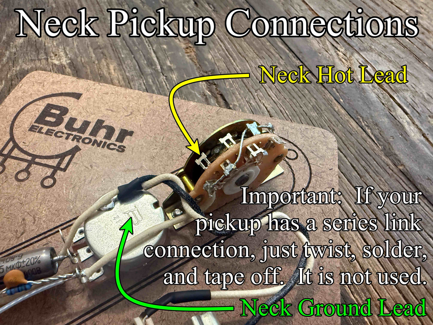 Limited Run | HH Telecaster Wiring Kit | Bourns Low-Friction 500 kΩ Pots, K40Y-9 .015 µF Cap, Treble Bleed