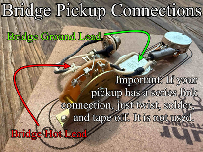 Limited Run | HH Telecaster Wiring Kit | Bourns Low-Friction 500 kΩ Pots, K40Y-9 .015 µF Cap, Treble Bleed