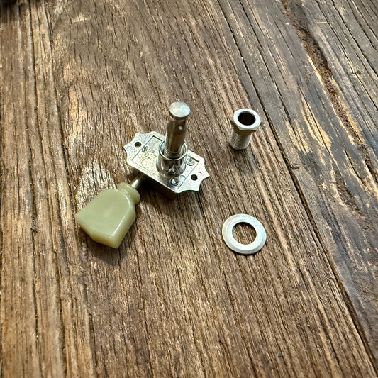 Gibson USA Deluxe Kluson / Vintage Style Tuner Set - Green Keystone, Hex Nut Bushing