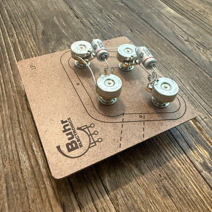 Les Paul Wiring Harness | Mojotone Vintage Taper, MOD Oil-Filled Capacitors