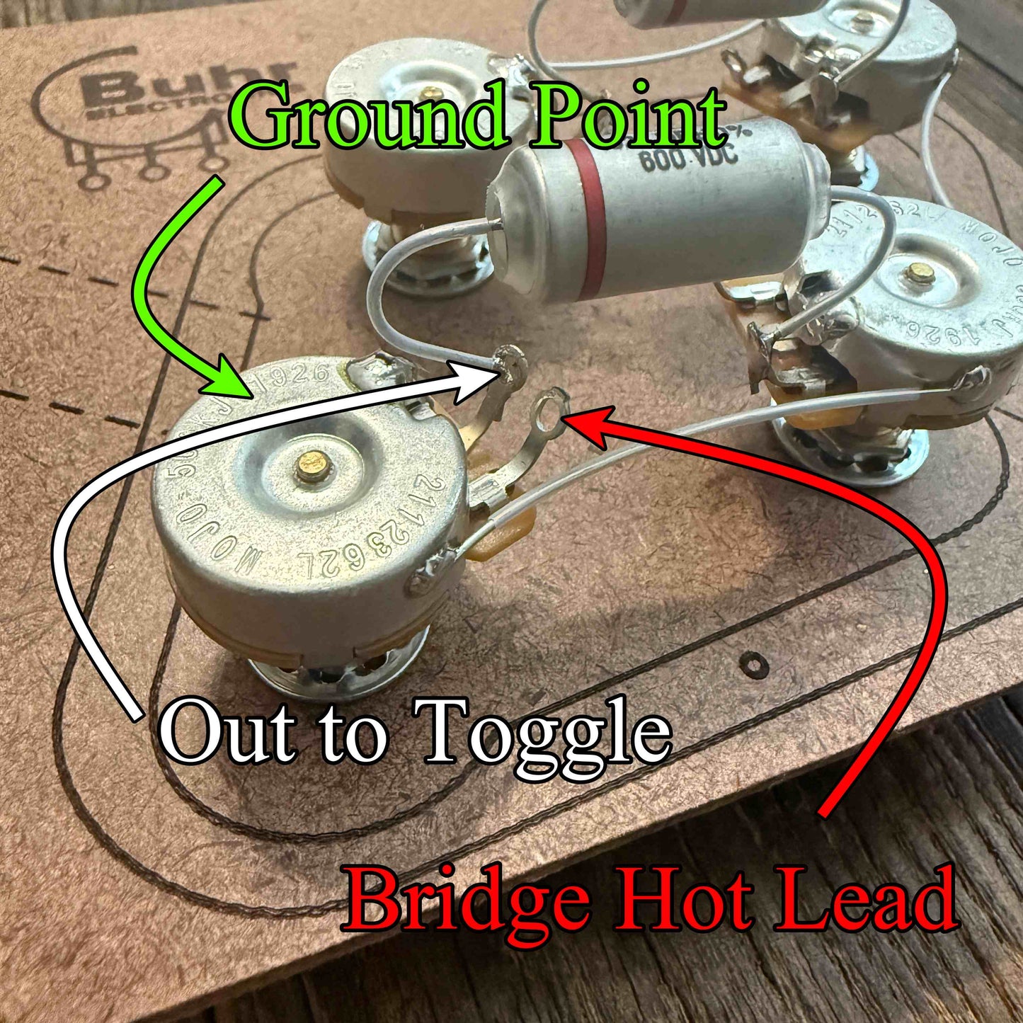 Les Paul Wiring Harness | Mojotone Vintage Taper, MOD Oil-Filled Capacitors
