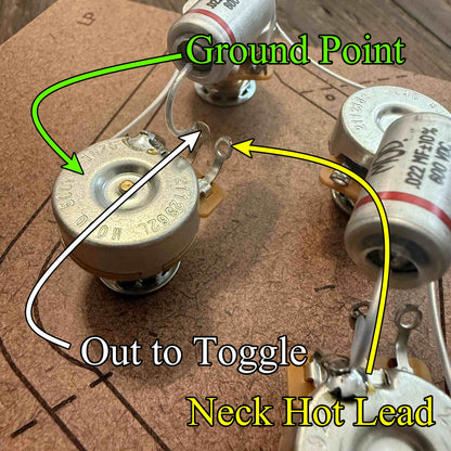 Les Paul Wiring Harness | Mojotone Vintage Taper, MOD Oil-Filled Capacitors