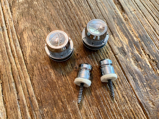 Fender F-Logo Strap Locks | Chrome Finish
