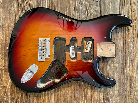 2016 Fender American Standard Stratocaster Body + Hardware | 3-Tone Sunburst, 2-Point Tremolo