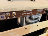 Fender Super Sonic 22 1 x 12 Combo | Blonde w/ Oxblood, 4-Button Footswitch, Fender Cover