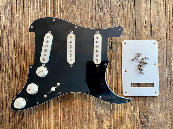 Fender Custom Shop Texas Specials Loaded Pickguard | Black w/ White
