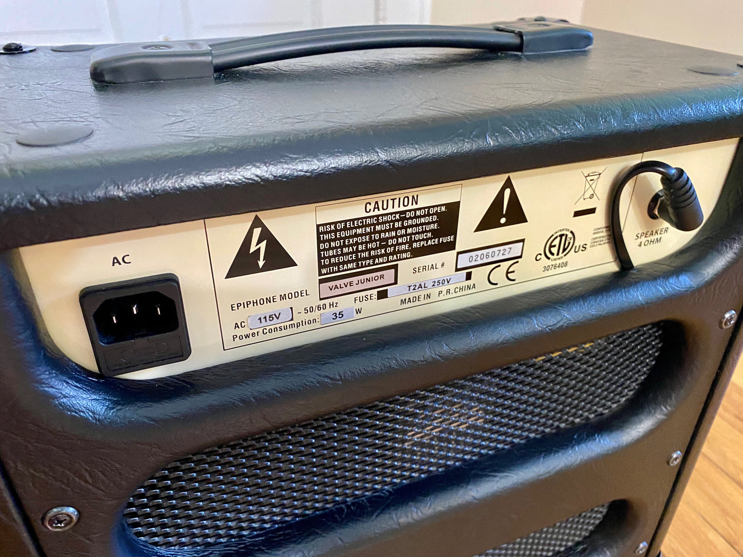 Epiphone Valve Junior 1 x 8 Combo, Jensen C8R Speaker Upgrade | Single Ended, EL84, 5-Watt