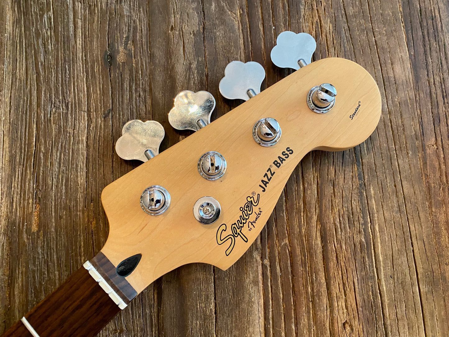 2004 Standard Series Jazz Bass Neck + Tuners | Satin Finish, Rosewood Board