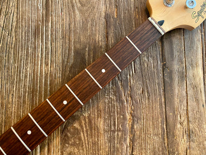 2004 Standard Series Jazz Bass Neck + Tuners | Satin Finish, Rosewood Board