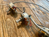 Epiphone Flying V Wiring Harness | Pots, Gold Toggle w/ Amber Tip, Gold Jack