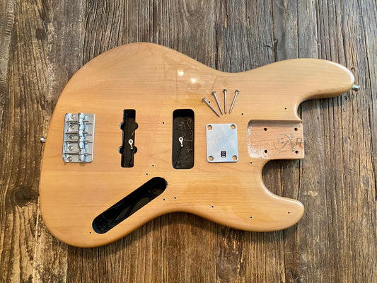 2008 Vintage Modified Jazz Bass Body + Hardware | Natural Finish, 5 lbs 13 oz