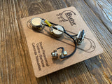 Squier Paranormal Cabronita Telecaster Thinline Wiring Kit | CTS WD Music Custom Taper 550 kΩ Pots, Mallory 150 Capacitors